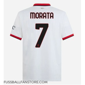 AC Milan Alvaro Morata #7 Replik Auswärtstrikot 2024-25 Kurzarm